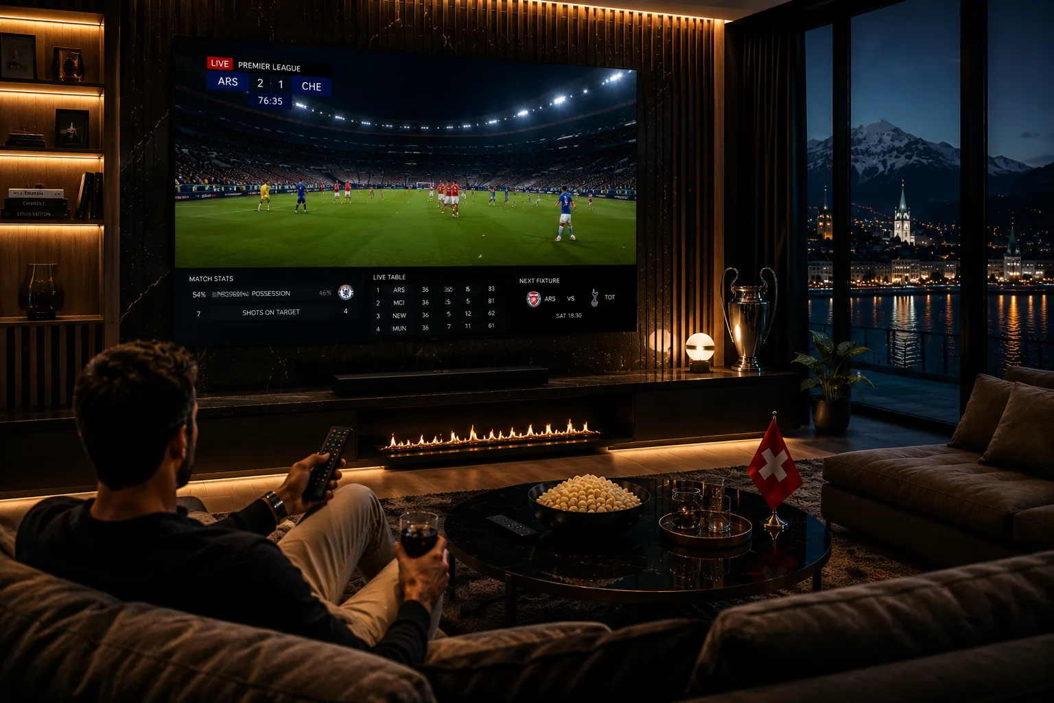 TV Schweiz IPTV Senderliste — Arsenal vs. Chelsea Premier League Live mit Champions League Pokal